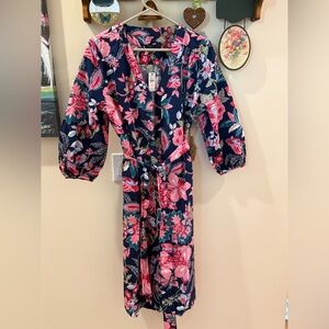 Floral Navy and Pink Dress NWT 12